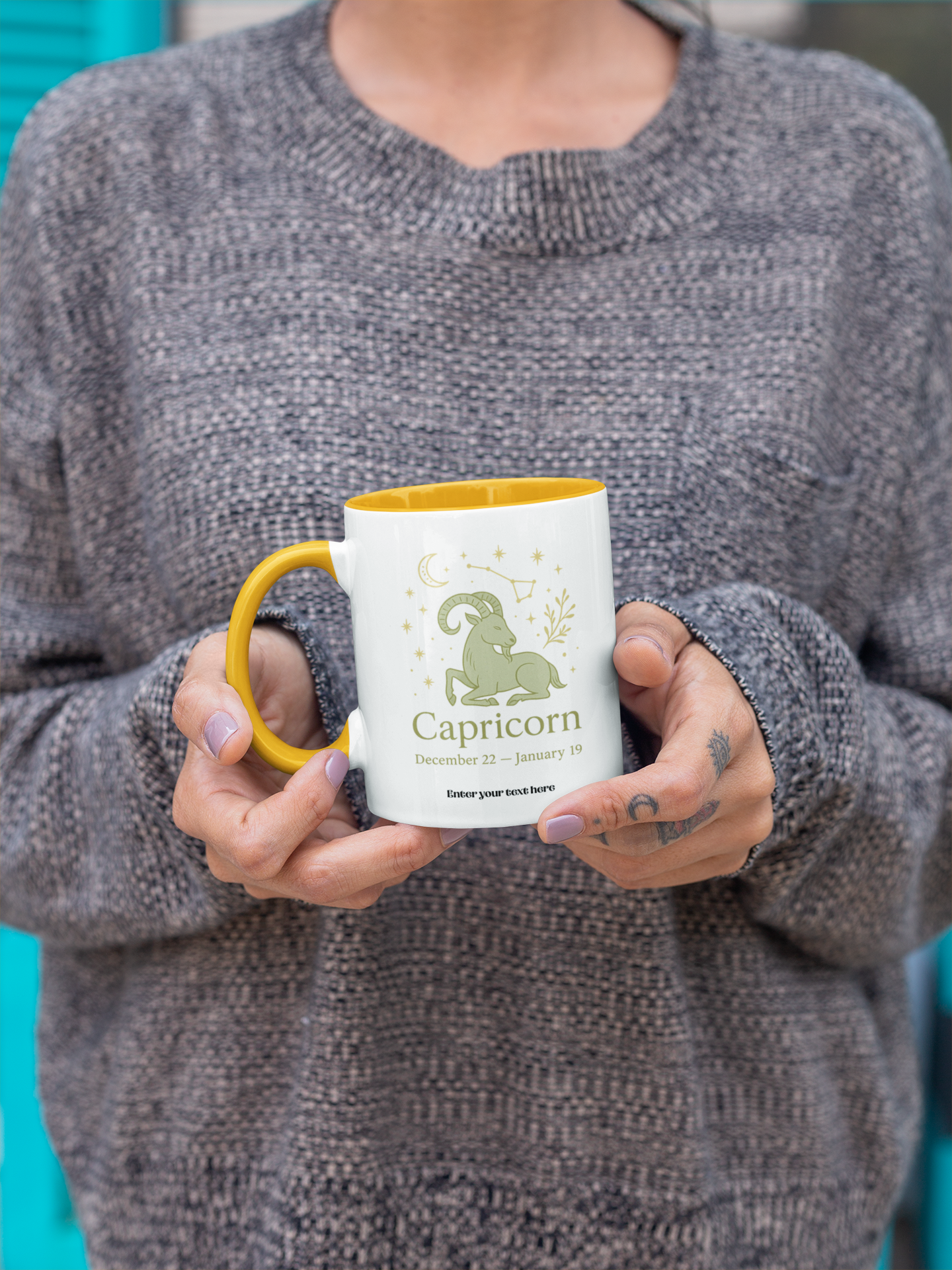 Personalized Zodiac Sign Coffee Mug – 11oz Custom Astrology Gift with Your Text