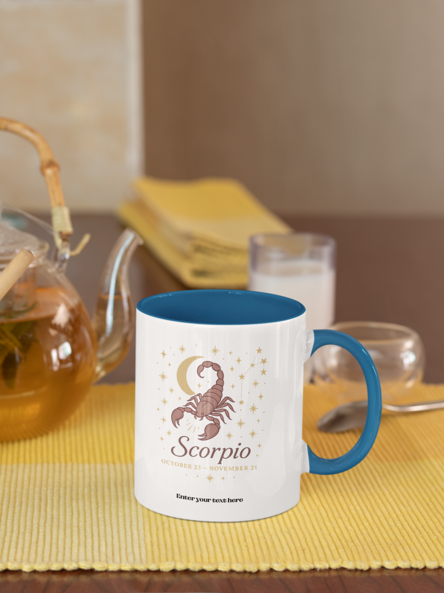 Custom Zodiac Coffee Mug – Personalized Horoscope Sign Gift with Name Text